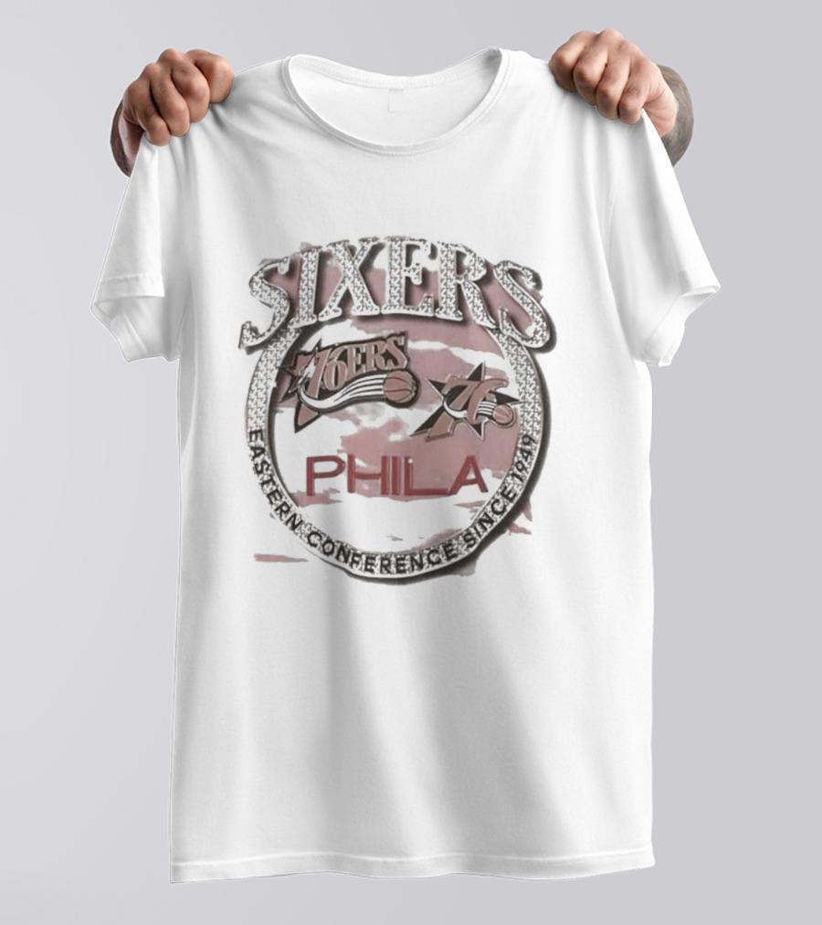 Philadelphia 76ers Hardwood Classics Sixers Crown Jewels Retro NBA 76ers Phila T-Shirt