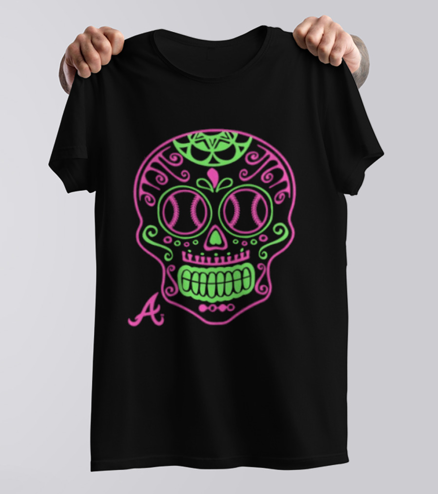 Atlanta Braves Sugar Skull Baseball 2026 T-Shirt