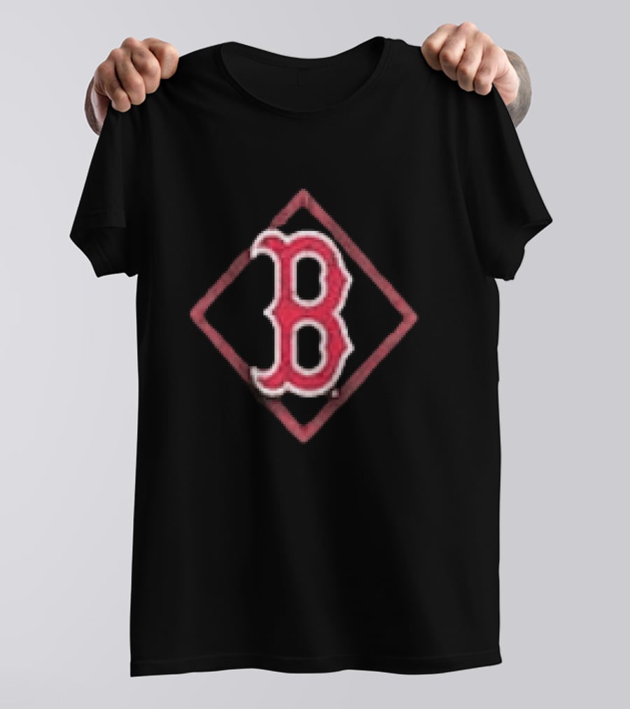 Boston Red Sox America's Pastime Black Americana Red B T-Shirt