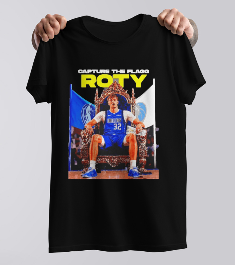 Capture The Cooper Flagg ROTY Dallas Mavericks Basketball Throne T-Shirt