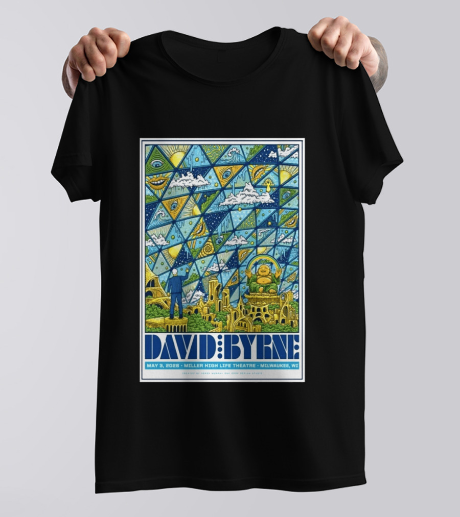 David Byrne May 3 2026 Miller High Life Theatre Milwaukee WI By Derek M T-Shirt