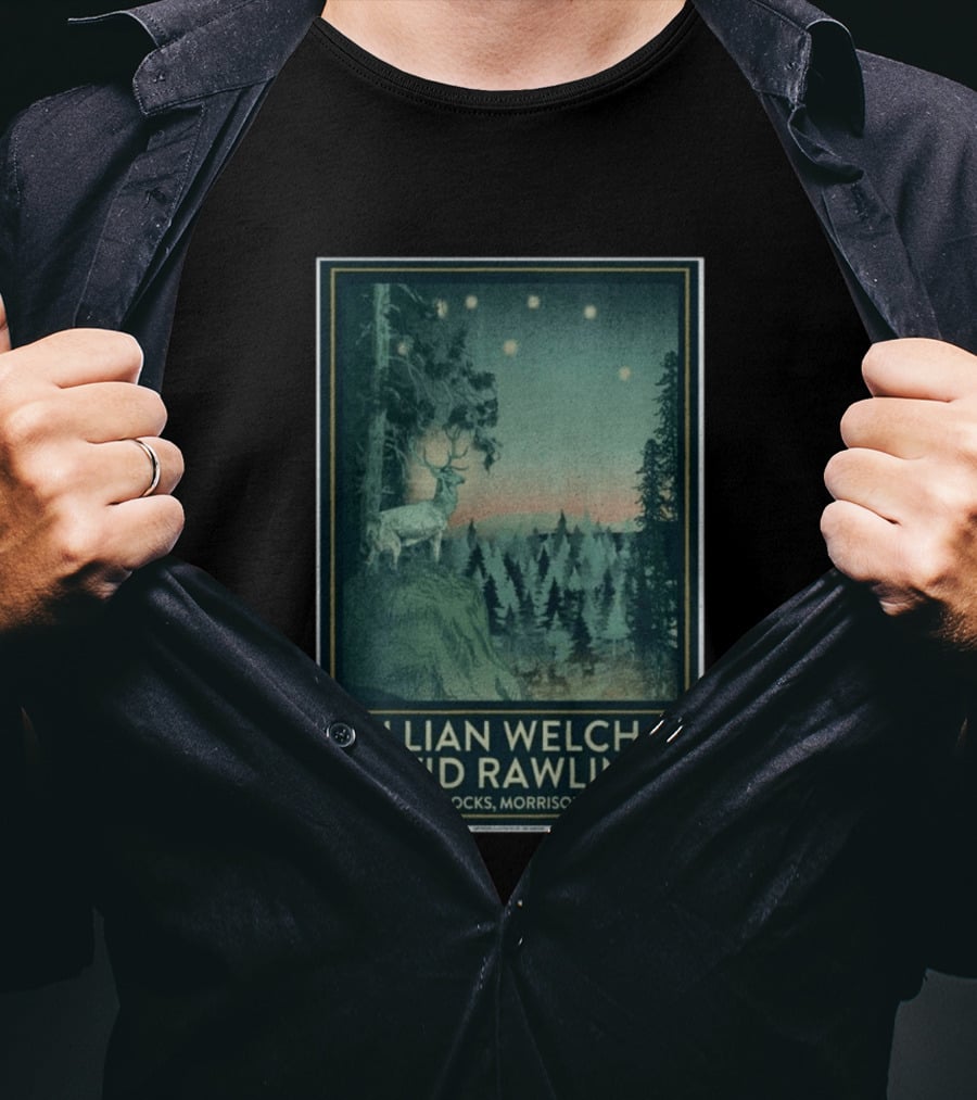 Gillian Welch & David Rawlings Red Rocks Morrison Colorado May 02 2026 T-Shirt