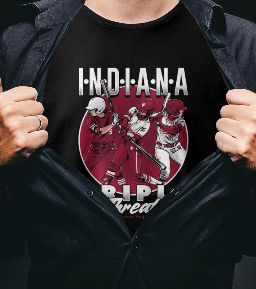 Indiana Hoosiers Softball Triple Threat Aly Van Brandt Avery Parker Alex Cooper T-Shirt