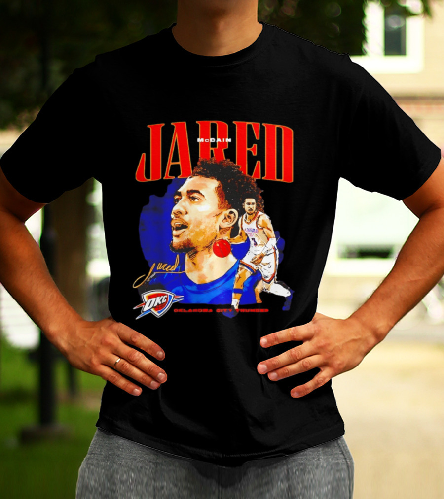 Jared McCain Oklahoma City Thunder NBA Basketball OKC Player T-Shirt
