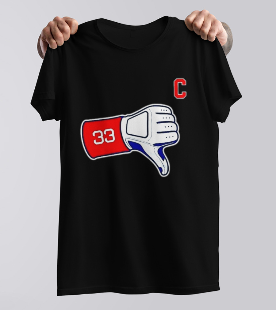 Jason Varitek Iconic 33 Thumbs Down Gesture Red Sox Symbol C T-Shirt