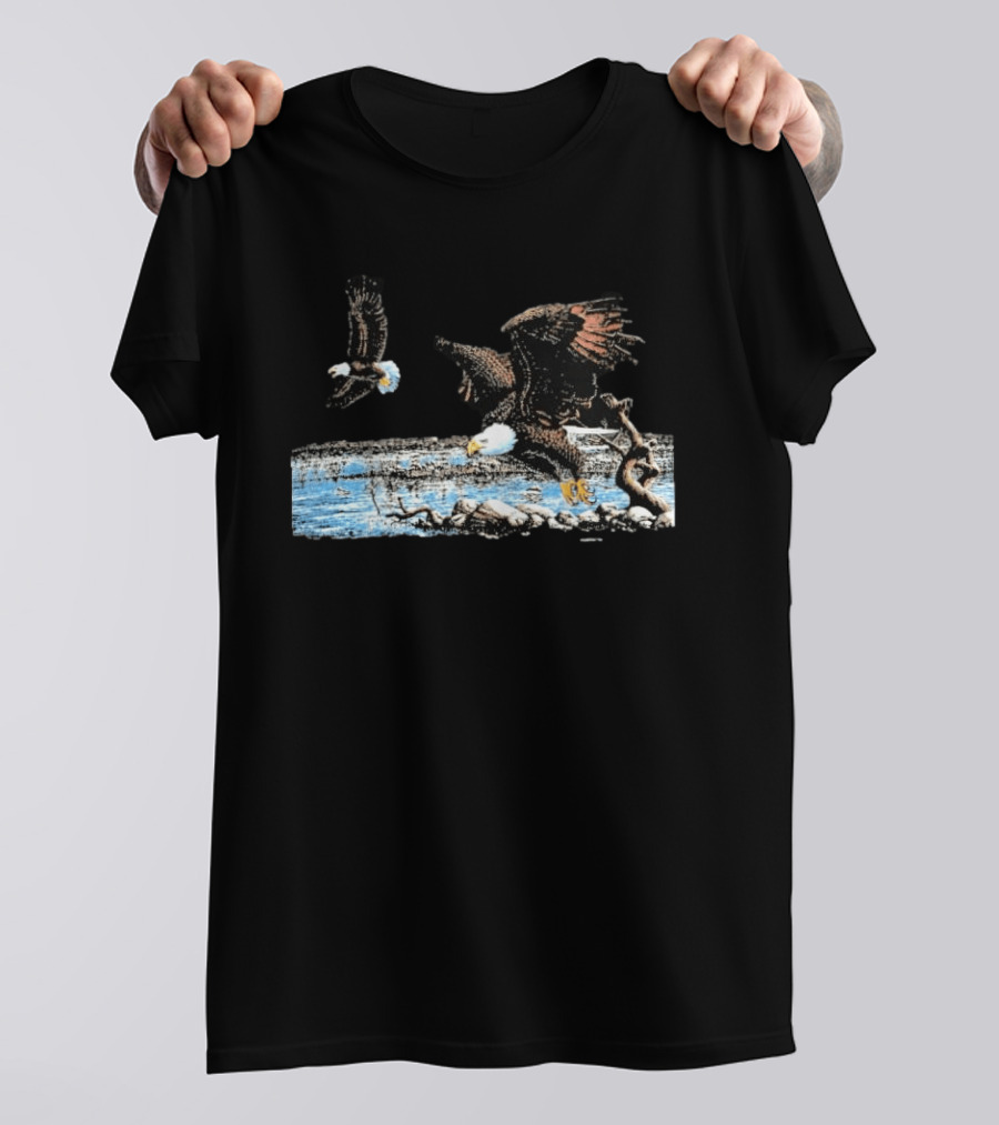 Bald Eagle River Scene Inspired By Justin Bieber T-Shirt