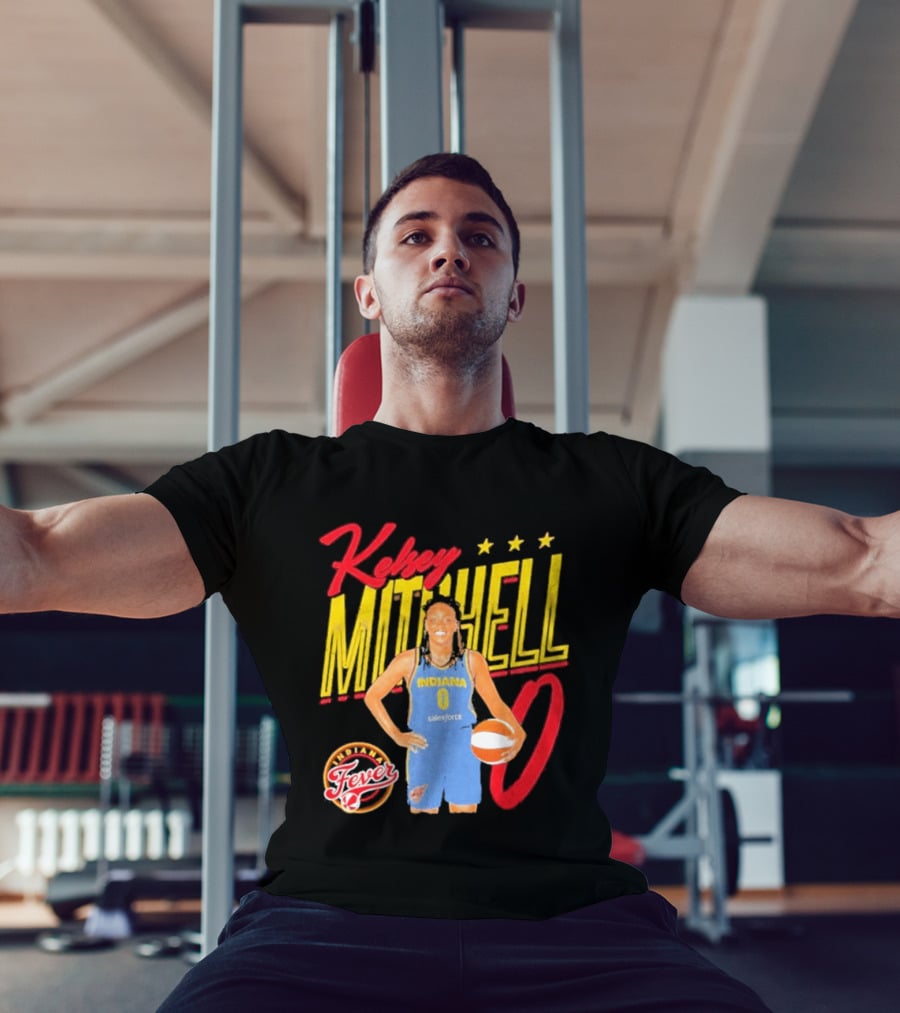 Kelsey Mitchell Indiana Fever Basketball Player Pose Salesforce T-Shirt