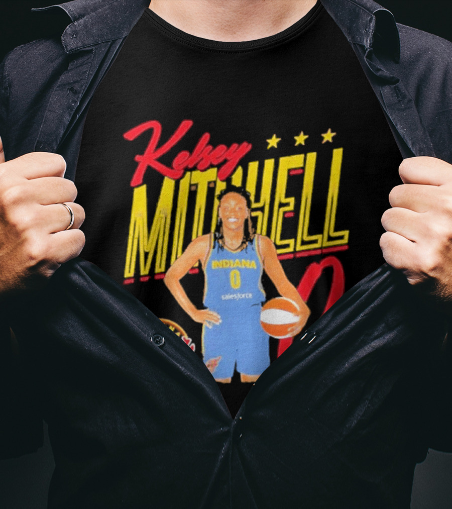 Kelsey Mitchell Indiana Fever Basketball Player Pose Salesforce T-Shirt