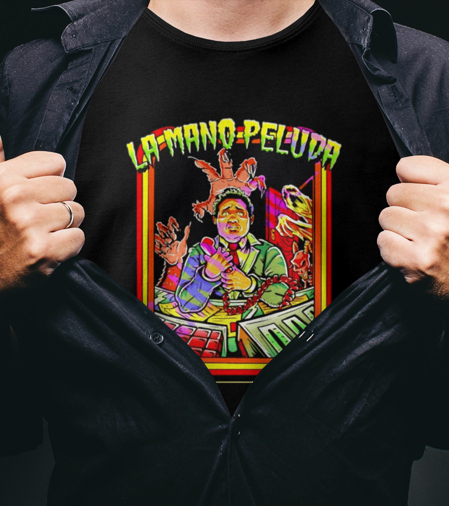 La Mano Peluda Terror Radial Hombre Teléfono Cadenas Kawaii Killer T-Shirt