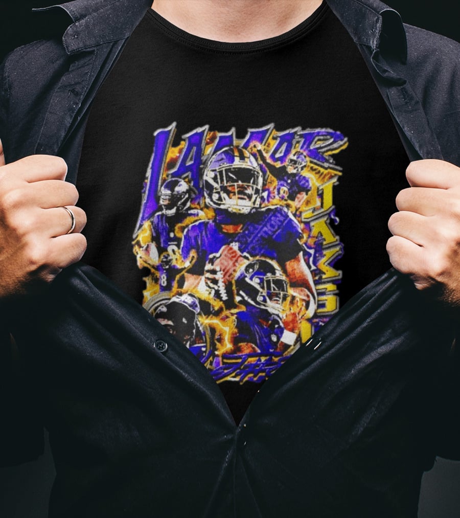 Lamar Jackson Baltimore Ravens Football Sports Star T-Shirt