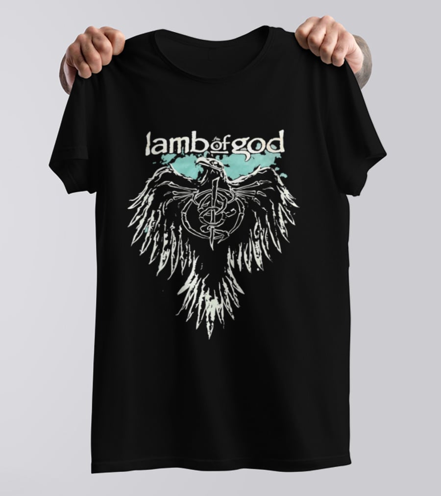 Lamb Of God Phoenix Wings Symbol With Watercolor Accent T-Shirt
