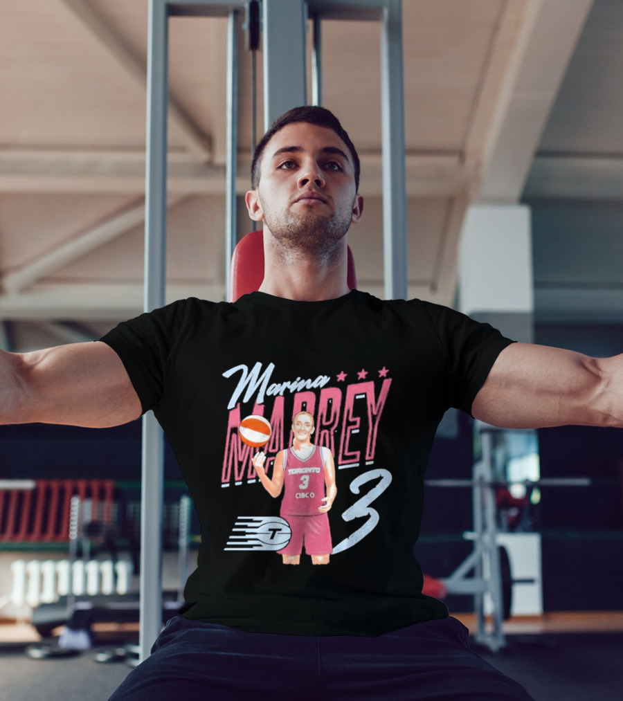Marina Mabrey Toronto Basketball Pose CIBCO Tempo 3 Stars T-Shirt
