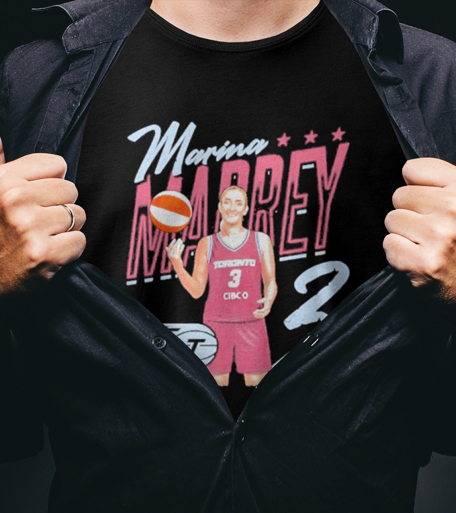 Marina Mabrey Toronto Basketball Pose CIBCO Tempo 3 Stars T-Shirt