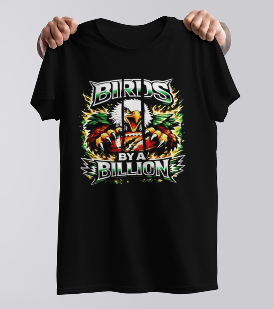 Philadelphia Eagles Birds By A Billion Fiery Eagle Claws Green Wings T-Shirt