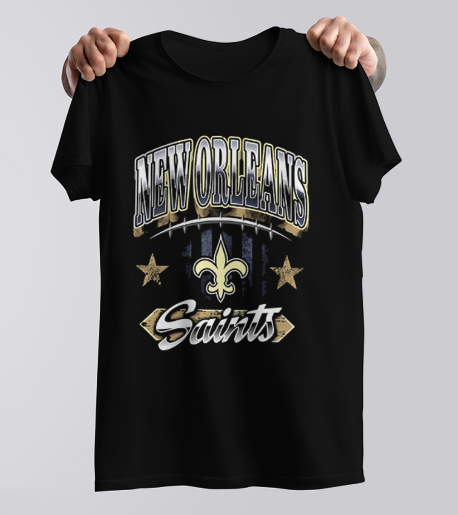 New Orleans Saints Americana 2026 Fleur De Lis Stars Stripes T-Shirt