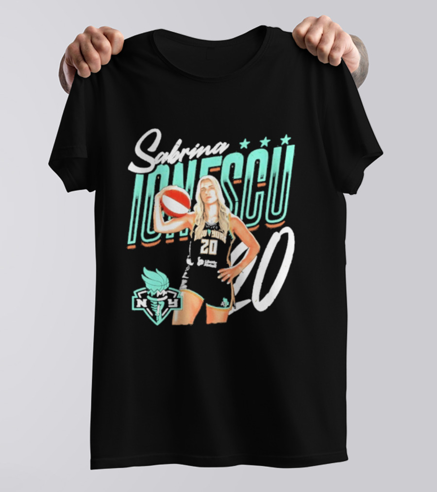 Sabrina Ionescu New York Liberty Number 20 Player Pose T-Shirt