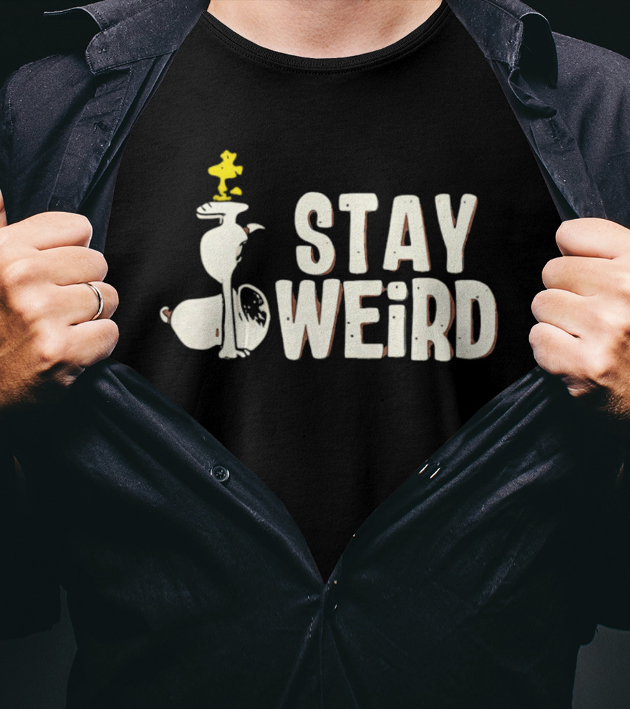 Snoopy Woodstock Stay Weird Peanuts Characters T-Shirt