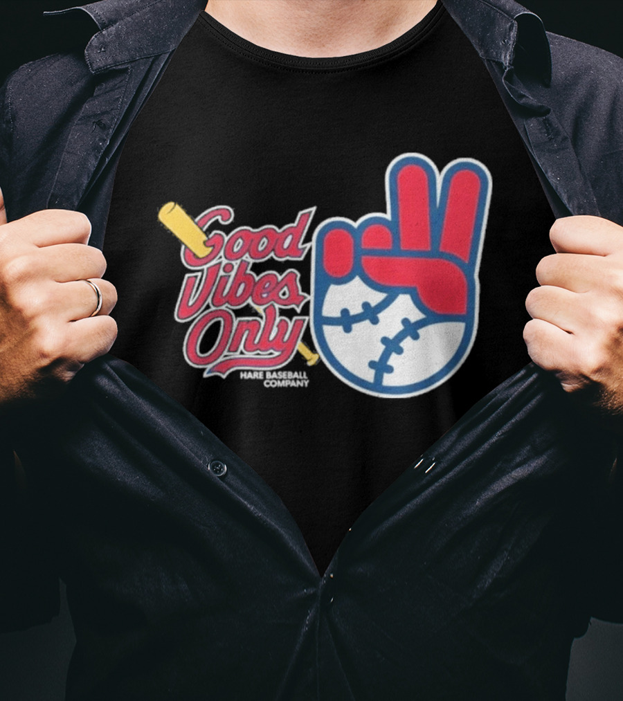 Good Vibes Only St. Louis Cardinals 2026 Baseball Peace Sign T-Shirt