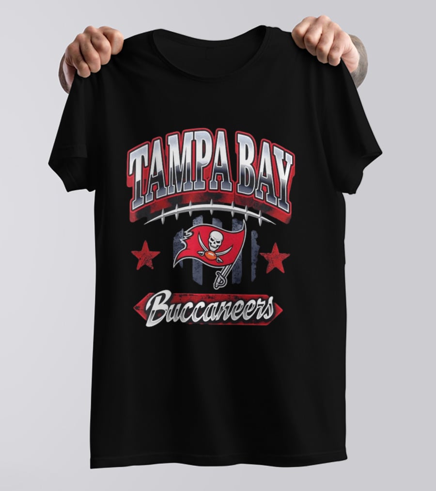 Tampa Bay Buccaneers Americana 2026 Team Flag Two Stars T-Shirt