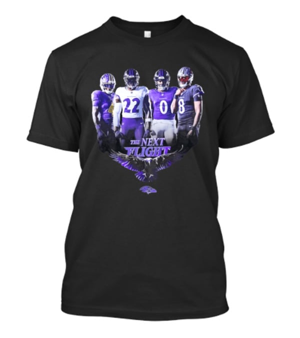 The Next Flight Baltimore Ravens NFL Football Players Team Spirit T-Shirt