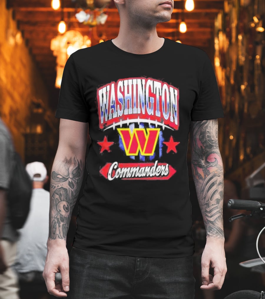 Washington Commanders W Americana Football Stars T-Shirt