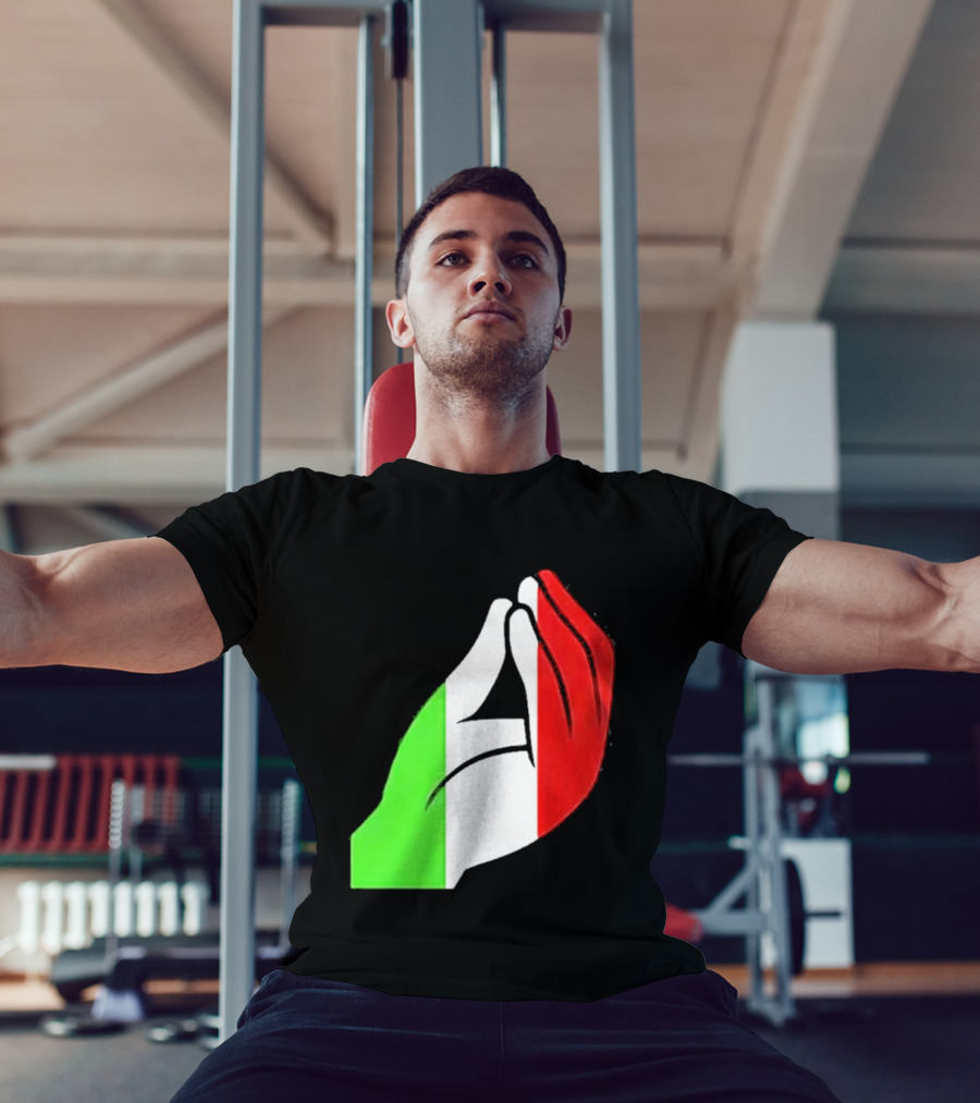 Italian Hand Gesture Ma Che Vuoi Green White Red T-Shirt