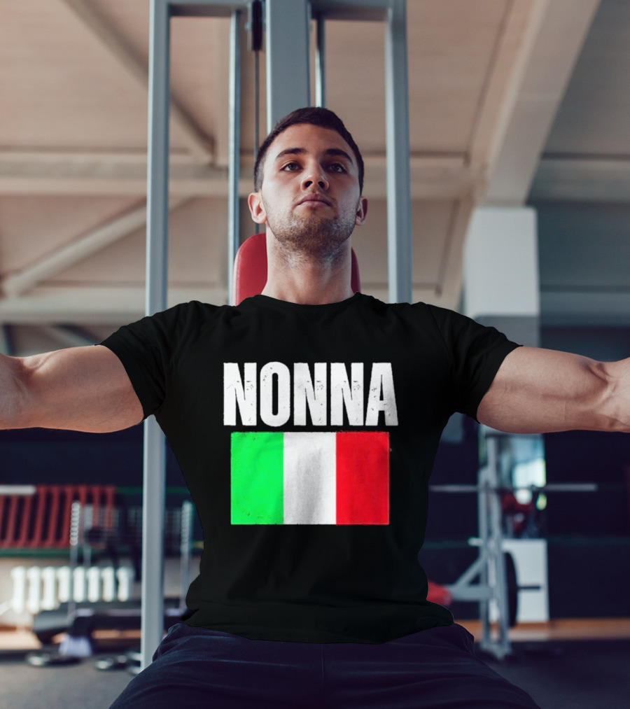 Italian Nonna Flag Pride With Italy T-Shirt