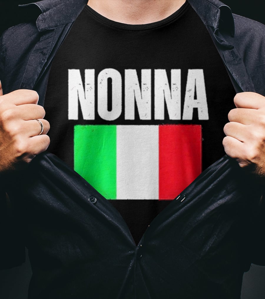 Italian Nonna Flag Pride With Italy T-Shirt