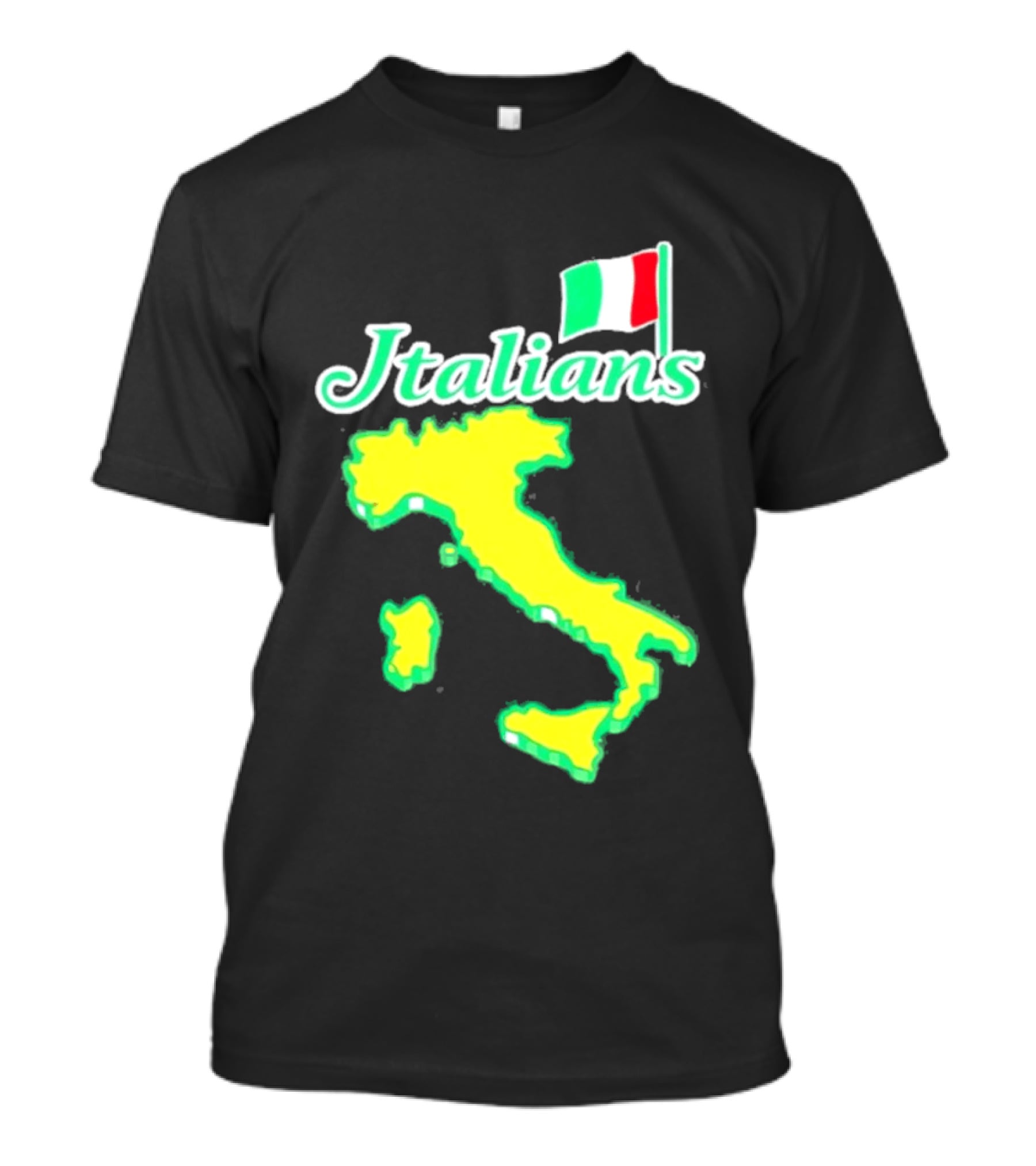 Italians Map Of Italy With Flag T-Shirt
