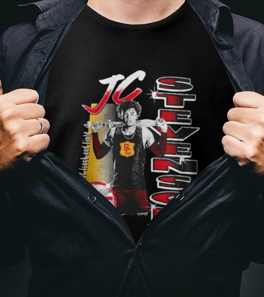 JC Stevenson USC Track And Field Player Name Athlete USC T-Shirt