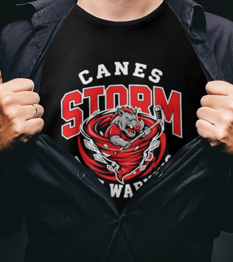 Canes Storm Take Warning Carolina Hurricanes T-Shirt