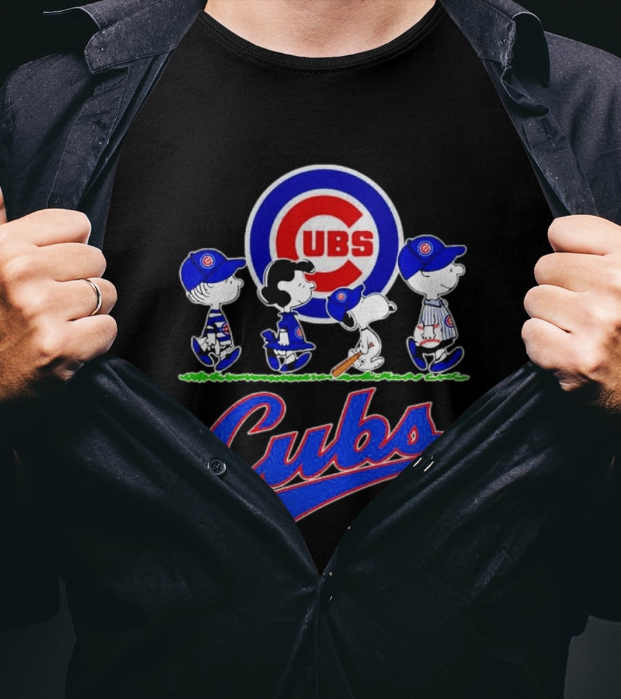 Chicago Cubs Peanuts Characters Walking 2026 T-Shirt