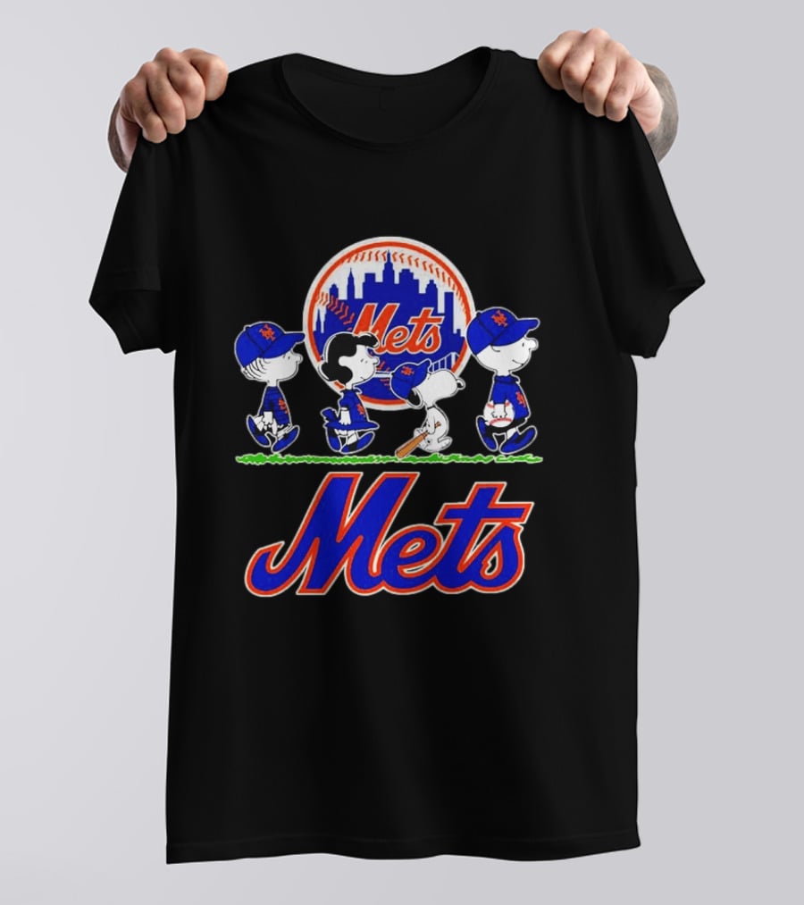 New York Mets Peanuts Abbey Road 2026 Charlie Brown Snoopy Lucy Linus T-Shirt