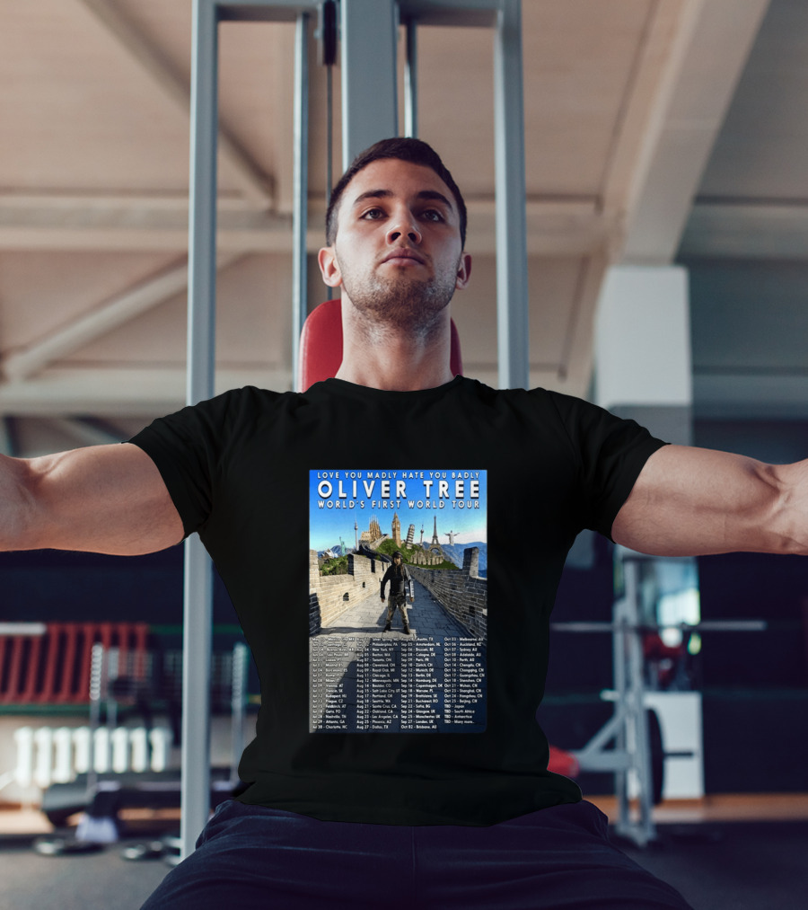 Oliver Tree World's First World Tour Love You Madly Hate You Badly Fall 2026 Tour Dates T-Shirt
