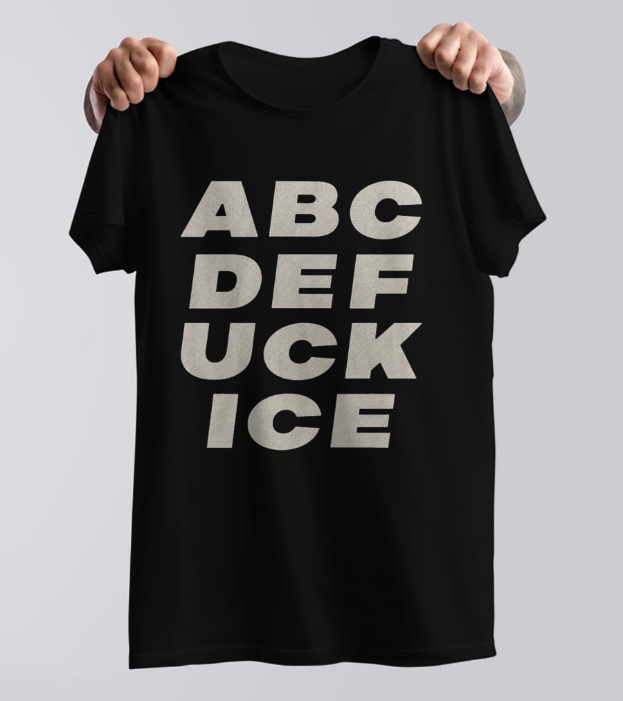 ABCDEFUCKICE Bold Lettering Phrase T-Shirt