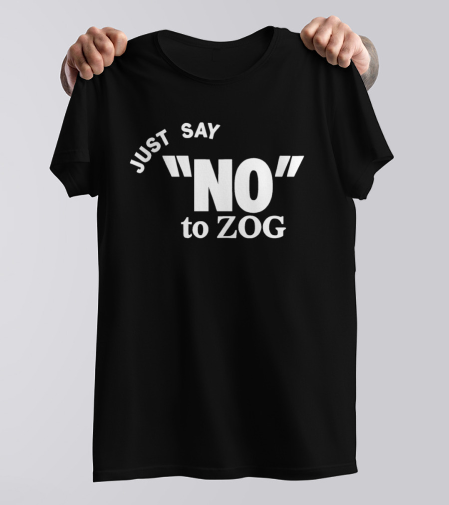 Randy Weaver Wearing Just Say No To Zog T-Shirt
