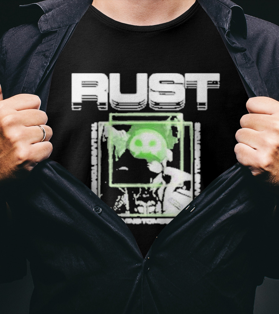 The Living Tombstone Rust Green Skull Gaming T-Shirt