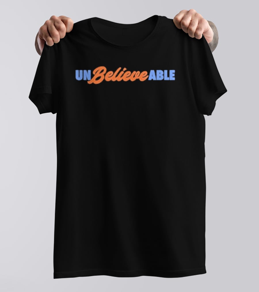 Unbelievable New York Mets Baseball Bold Colorful Script T-Shirt