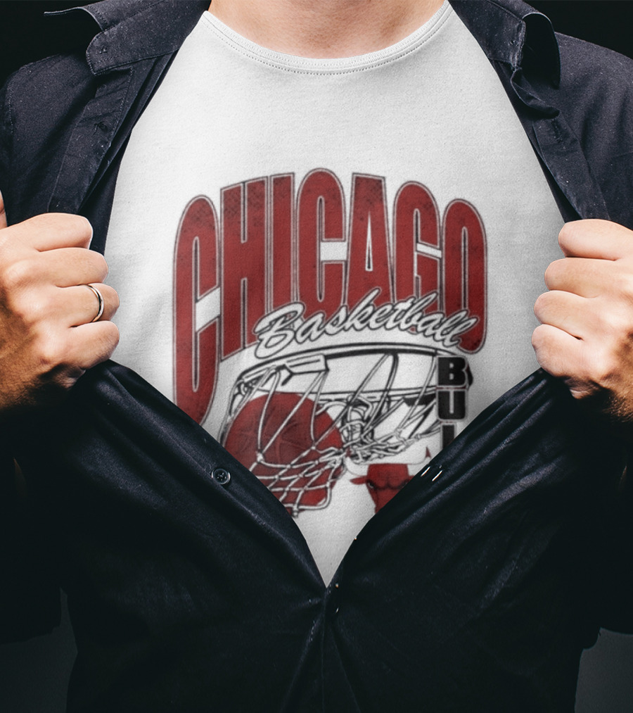 Chicago Basketball Bulls Script Swish 2026 T-Shirt