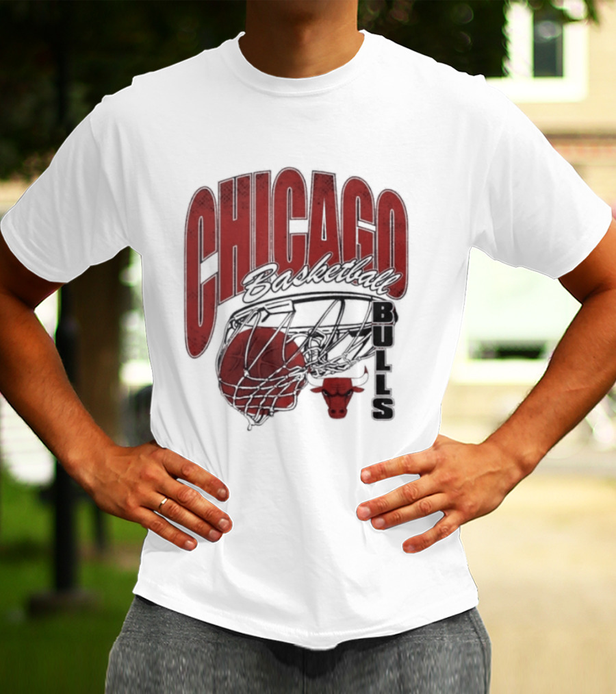 Chicago Basketball Bulls Script Swish 2026 T-Shirt