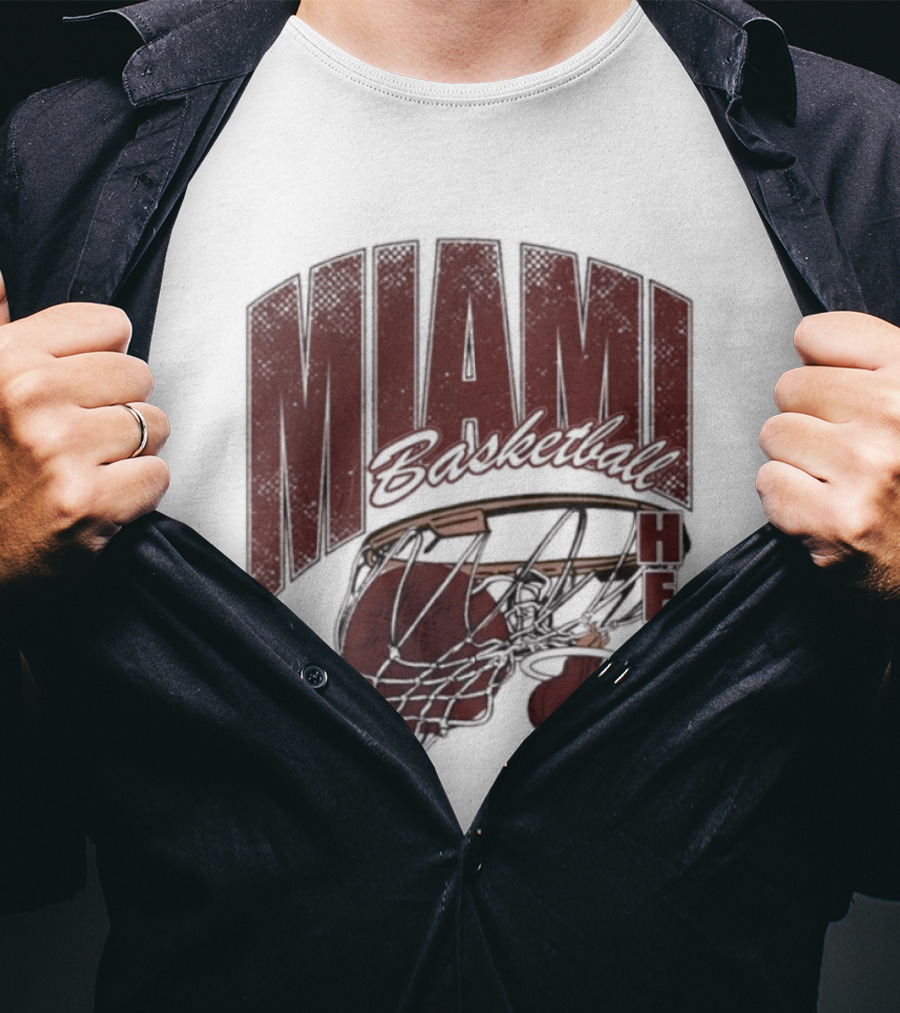 Miami Basketball Swish 2026 Hoop Dunk T-Shirt
