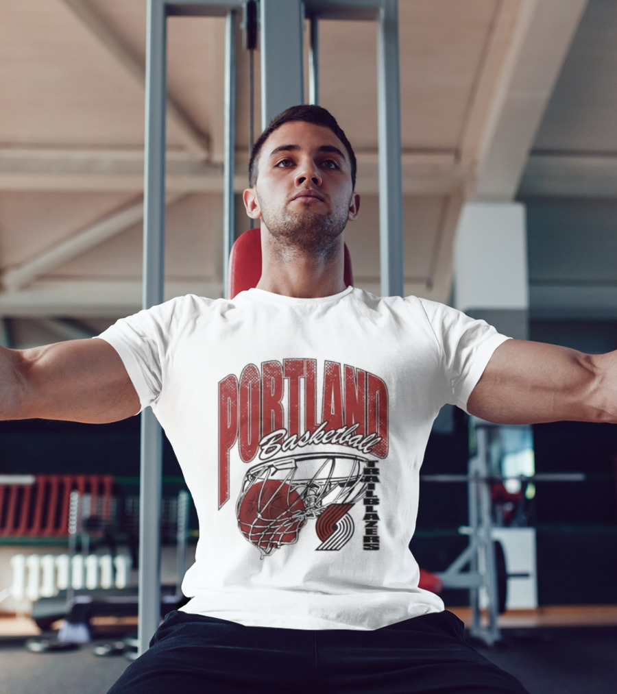 Portland Trail Blazers Script Swish 2026 Basketball T-Shirt