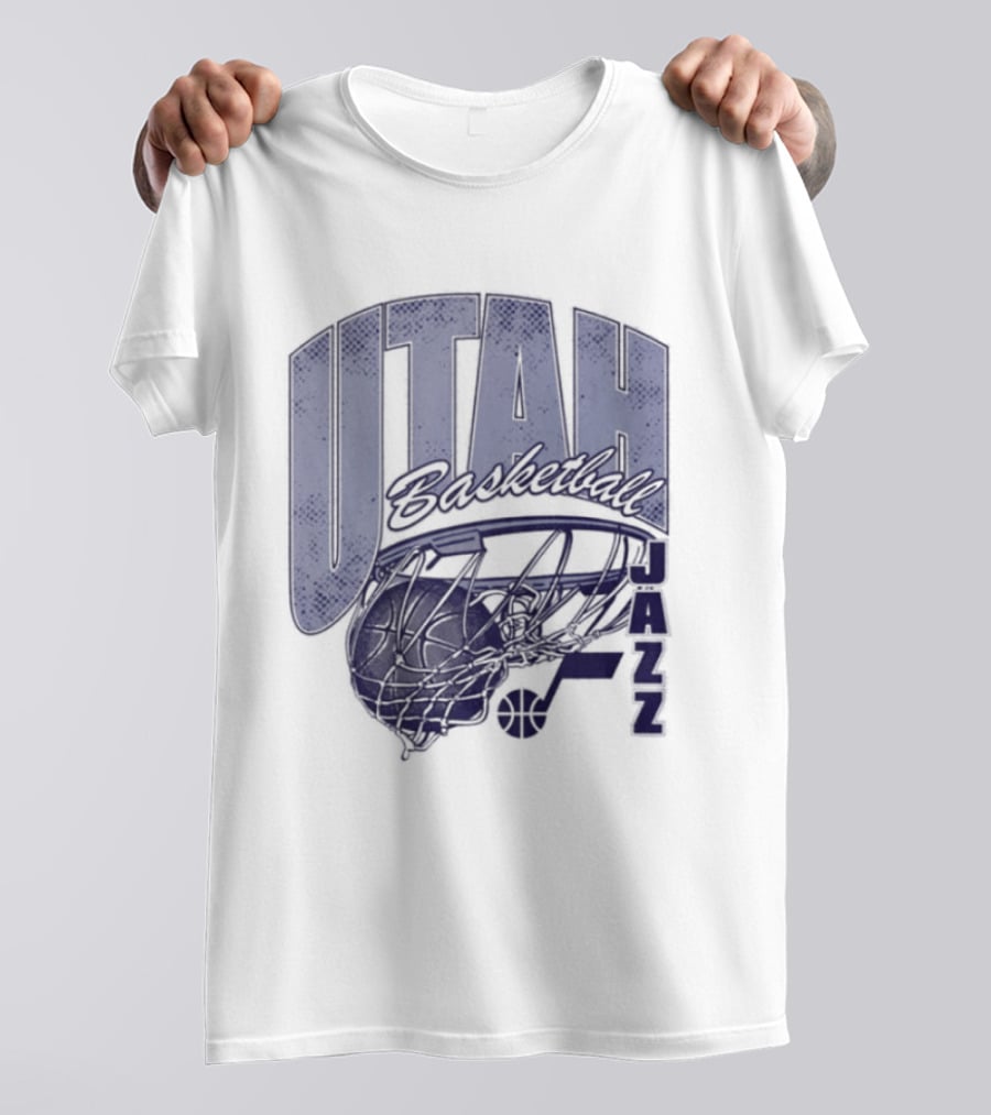 Utah Jazz 2026 Script Swish Basketball T-Shirt