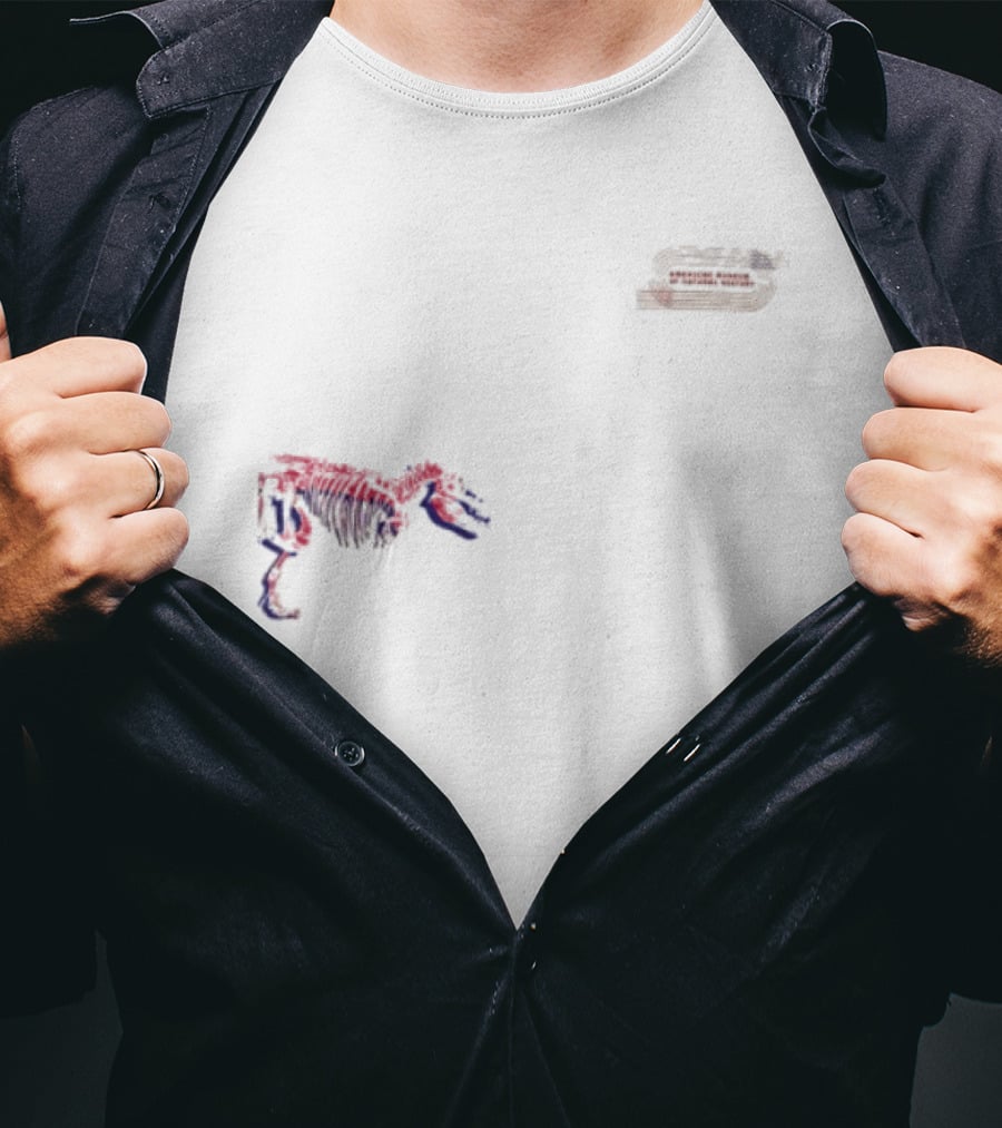 Amnh Adult Wrap Around Dinosaur Museum Fossil Pop T-Shirt