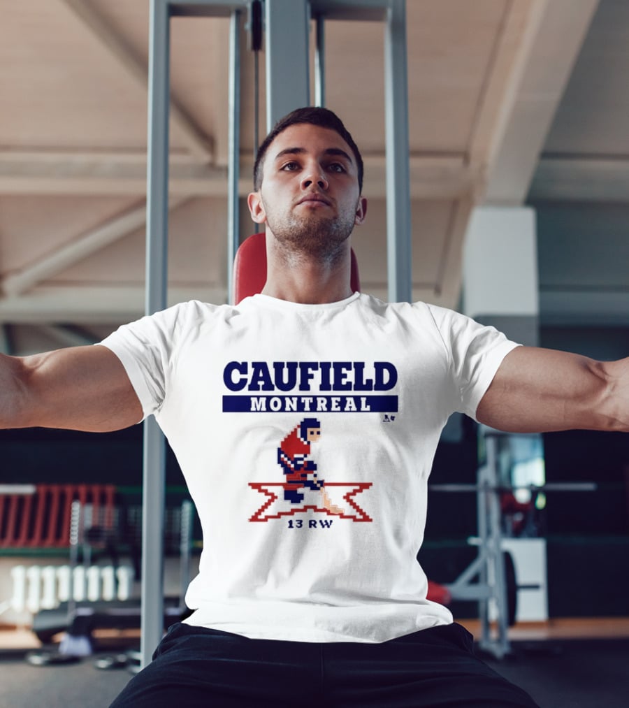 Caufield Montreal 13 RW Hockey Player Pixel T-Shirt