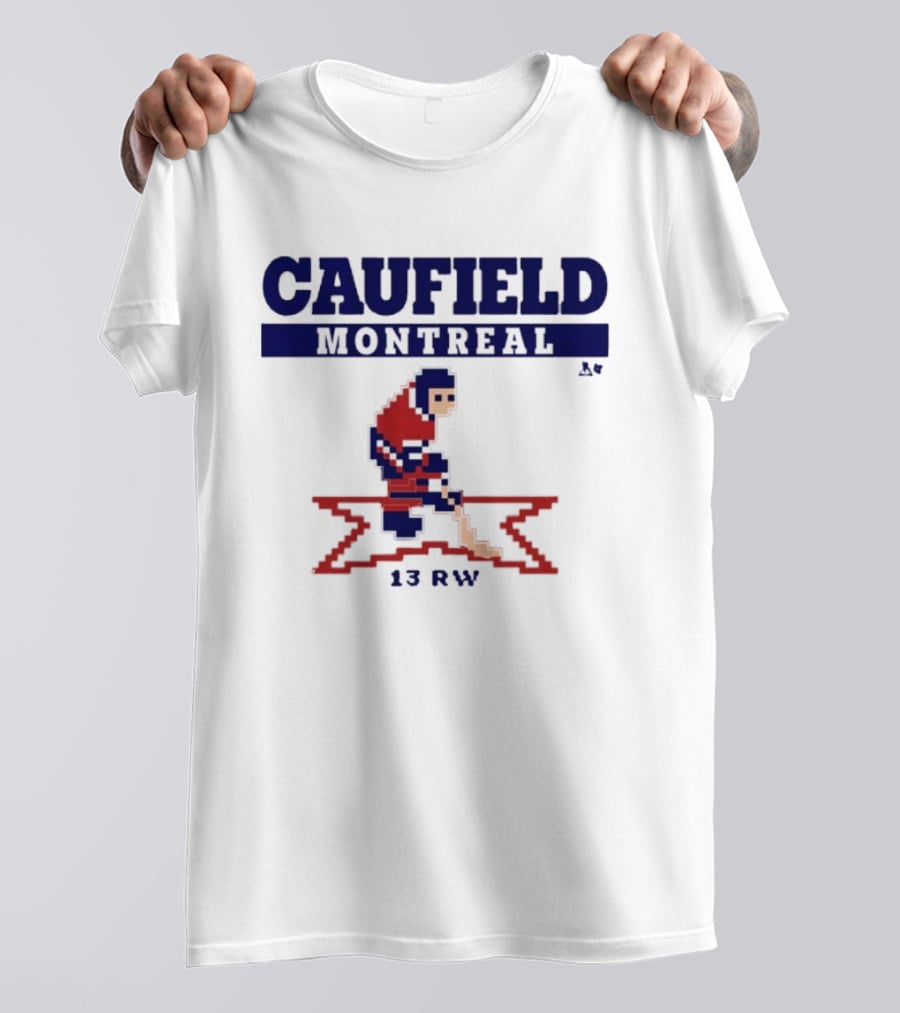 Caufield Montreal 13 RW Hockey Player Pixel T-Shirt