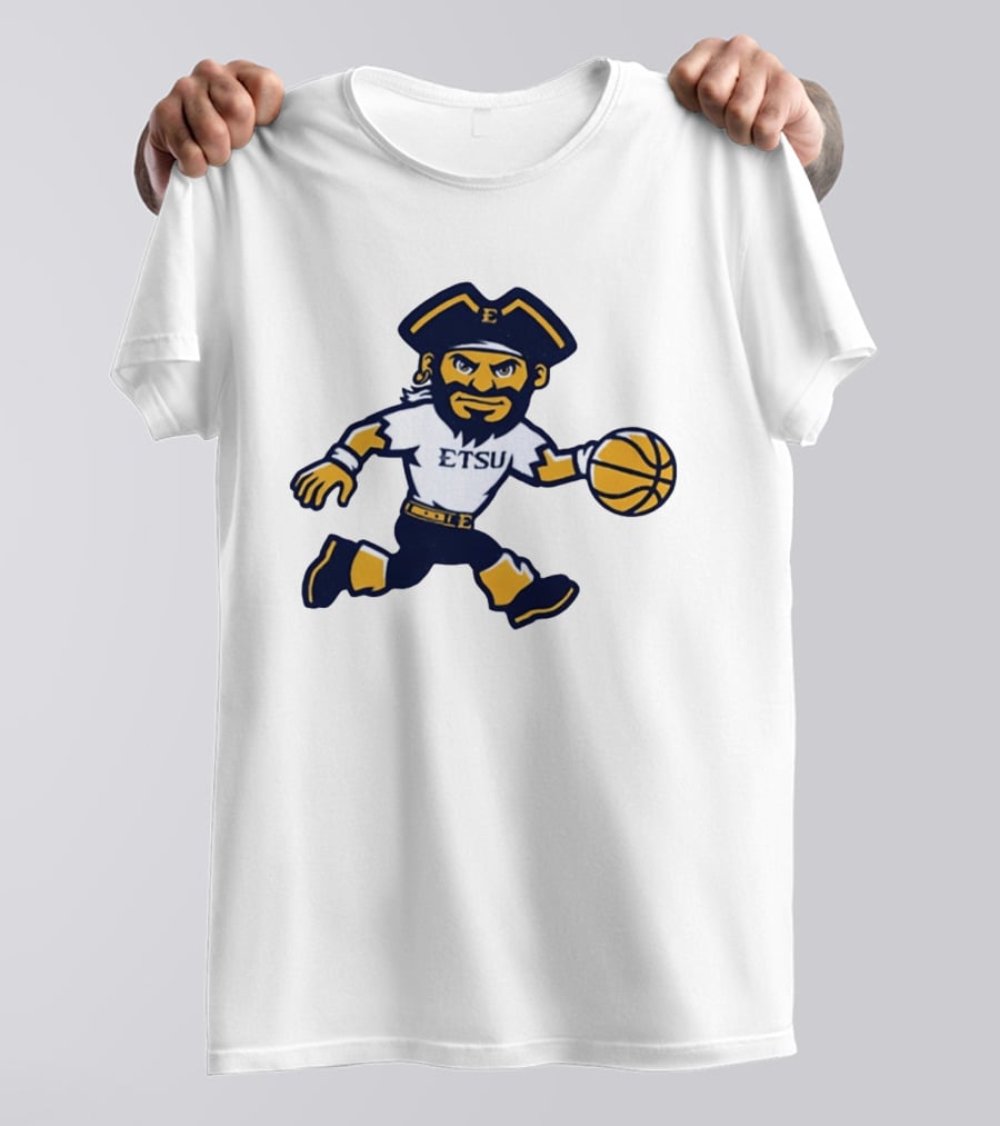 ETSU Buccaneers Basketball Pirate Mascot East Tennessee State University T-Shirt