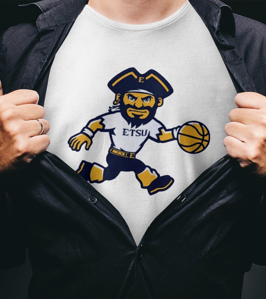ETSU Buccaneers Basketball Pirate Mascot East Tennessee State University T-Shirt