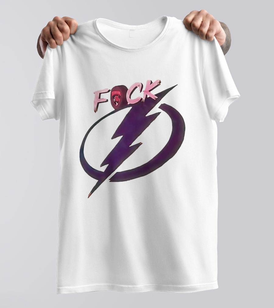 F Panthers Rivalry With Tampa Bay Lightning Lightning Bolt T-Shirt