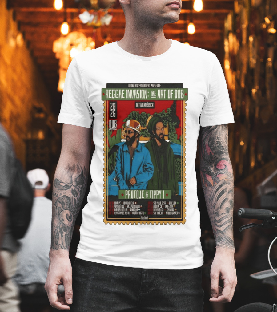 Reggae Invasion The Art Of Dub Protoje Tippy I 2026 Latin America Tour T-Shirt